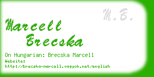 marcell brecska business card